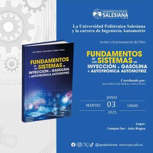 Afiche Presentación de libro: Fundamentos de los Sistemas de Inyección a Gasolina y Autotrónica Automotriz